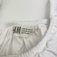 Load image into Gallery viewer, Girls H&amp;M, white viscose summer top, EUC, size 9,  