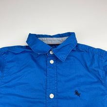 Load image into Gallery viewer, Boys H&amp;M, blue cotton long sleeve shirt, GUC, size 7,  