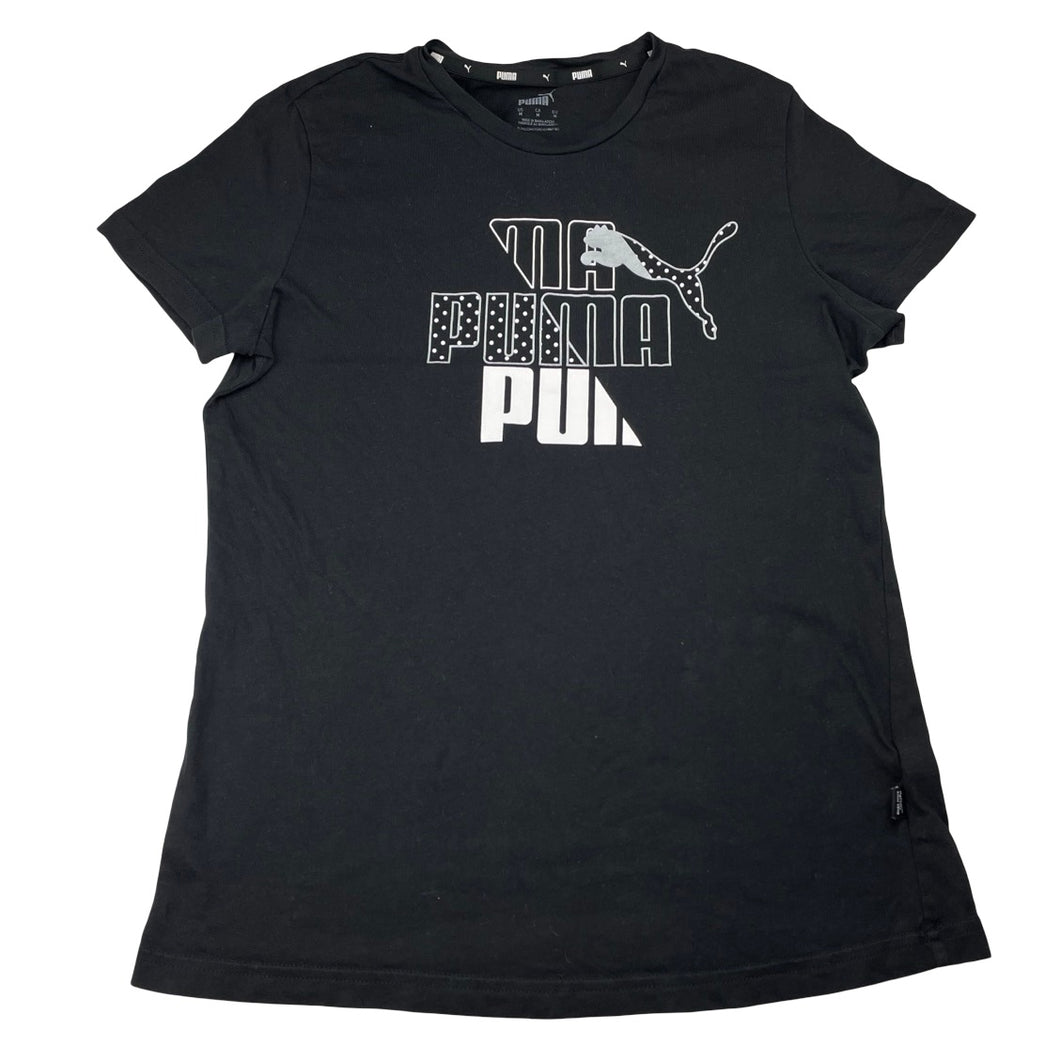 Girls PUMA, cotton tee / top, Sz: M, armpit to armpit: 42cm, GUC, size 13-14,  