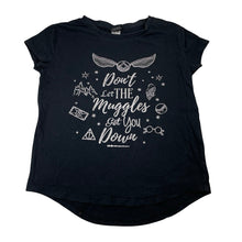 Load image into Gallery viewer, Girls Harry Potter, black cotton tee / top, FUC, size 12,  