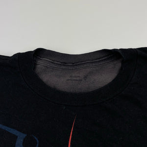 Boys black, cotton tee / top, wash fade, no labels, L: 53cm, armpit to armpit: 40cm, FUC, size 10,  