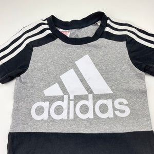 Boys Adidas, grey & black cotton tee / top, FUC, size 3-4,  