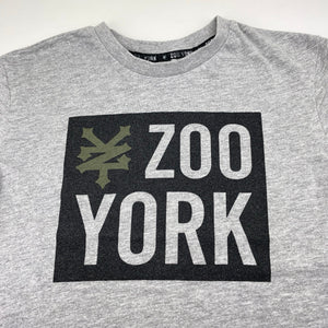 Boys Zoo York, grey marle tee / top, wash fade, FUC, size 9,  