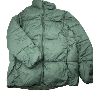 Boys Zara, khaki puffer jacket / coat, marks left sleeve, FUC, size 11-12,  