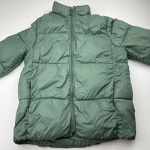 Load image into Gallery viewer, Boys Zara, khaki puffer jacket / coat, marks left sleeve, FUC, size 11-12,  