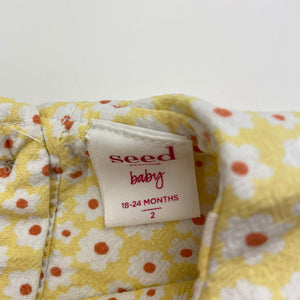 Girls Seed, floral cotton romper, GUC, size 2,  