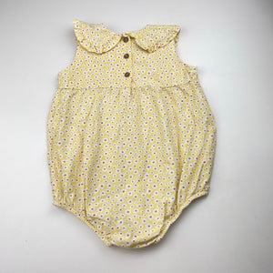 Girls Seed, floral cotton romper, GUC, size 2,  