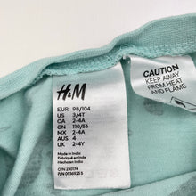 Load image into Gallery viewer, Boys H&amp;M, cotton pyjama top, dinosaurs, marks on cuffs, FUC, size 4,  