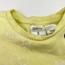 Load image into Gallery viewer, Girls Disney, Minnie Mouse cotton pyjama tee / top, FUC, size 2,  