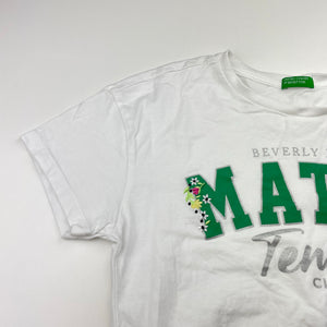 Girls United Colors of Benetton, cotton tee / top, no size, L: 40cm, armpit to armpit: 40cm, FUC, size 10-12,  