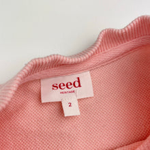 Load image into Gallery viewer, Girls Seed, cotton lined long sleeve dress, GUC, size 2, L: 45cm
