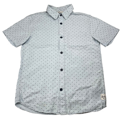 Boys H&M, blue cotton short sleeve shirt, FUC, size 9,  