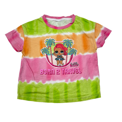 Girls LOL Surprise, colourful cotton tee / top, no size, L: 31cm, armpit to armpit: 29cm, FUC, size 2-3,  