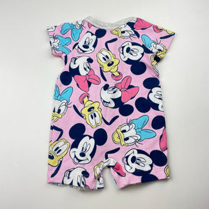 Girls Disney, cotton zip romper, GUC, size 0000,  
