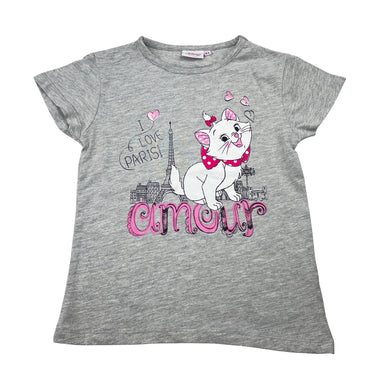 Girls Disney, Aristocats Marie tee / top, *Labelled Sz 6, but runs small*, armpit to armpit 29cm, GUC, size 4-5,  