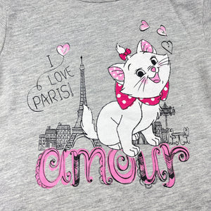 Girls Disney, Aristocats Marie tee / top, *Labelled Sz 6, but runs small*, armpit to armpit 29cm, GUC, size 4-5,  