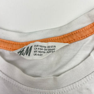 Boys H&M, lightweight cotton tee / top, FUC, size 5-6,  