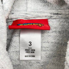 Load image into Gallery viewer, Boys DC Comics, Superman lightweight hoodie sweater, marks on cuffs, FUC, size 3,  