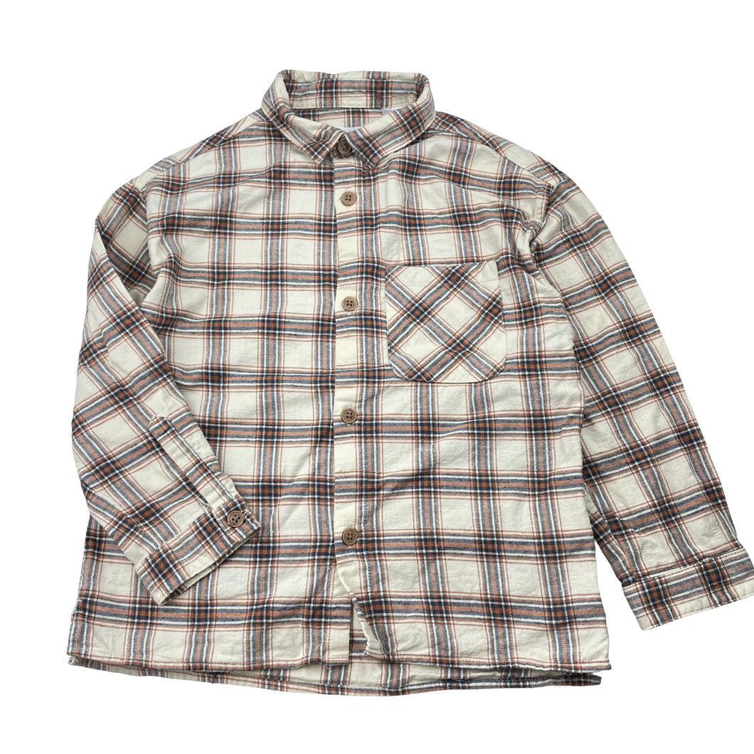 Boys Zara, cotton / linen long sleeve shirt, GUC, size 4-5,  