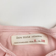 Load image into Gallery viewer, Girls Zara, lace trim tee / top, blue mark lower front, FUC, size 8,  