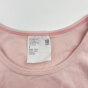 Girls Uniqlo, lightweight stretchy long sleeve top, FUC, size 2,  
