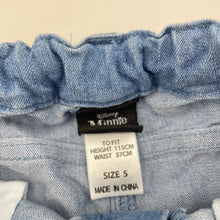 Load image into Gallery viewer, Girls Disney, Minnie Mouse embroidered lightweight stretch denim shorts, adjustable, GUC, size 5,  