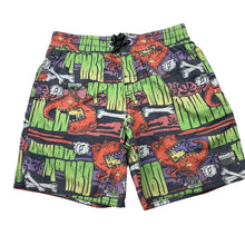 Load image into Gallery viewer, Boys Mambo, colourful board shorts, elasticated, dinosaurs, EUC, size 5,  