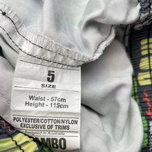 Load image into Gallery viewer, Boys Mambo, colourful board shorts, elasticated, dinosaurs, EUC, size 5,  