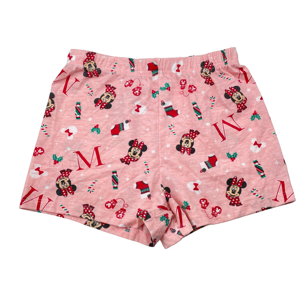 Girls Disney, Minnie Mouse Christmas pyjama shorts, EUC, size 7-8,  