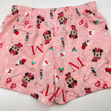 Load image into Gallery viewer, Girls Disney, Minnie Mouse Christmas pyjama shorts, EUC, size 7-8,  
