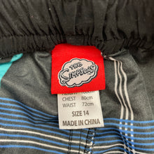 Load image into Gallery viewer, Boys The Simpsons, lightweight board shorts, elasticated, EUC, size 14,  