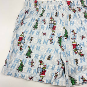 Unisex Dr Seuss, The Grinch cotton Christmas pyjama shorts, FUC, size 10,  