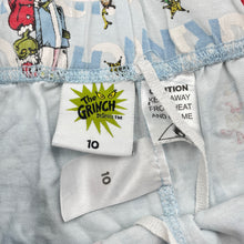 Load image into Gallery viewer, Unisex Dr Seuss, The Grinch cotton Christmas pyjama shorts, FUC, size 10,  