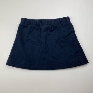 Girls JOE FRESH, navy skirt, elasticated, L: 24cm, GUC, size 2,  