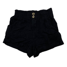 Load image into Gallery viewer, Girls Mooloola, black rayon/linen shorts, elasticated, EUC, size 12,  