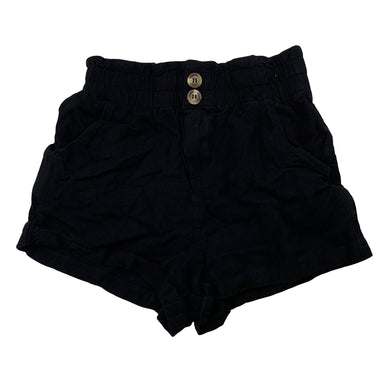 Girls Mooloola, black rayon/linen shorts, elasticated, EUC, size 12,  