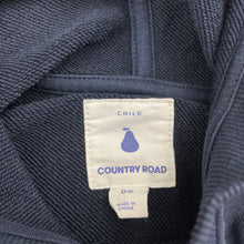 Load image into Gallery viewer, Boys Country Road, navy cotton hoodie sweater, tennis, wash fade, FUC, size 8,  