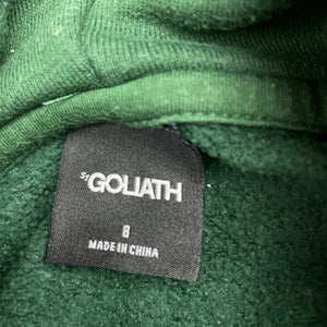 Boys ST GOLIATH, fleece lined hoodie sweater, wash fade & pilling, FUC, size 8,  