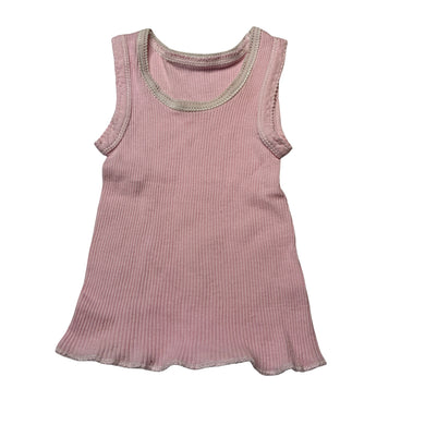 Girls BABY STEPS, ribbed cotton singlet top, EUC, size 0000,  