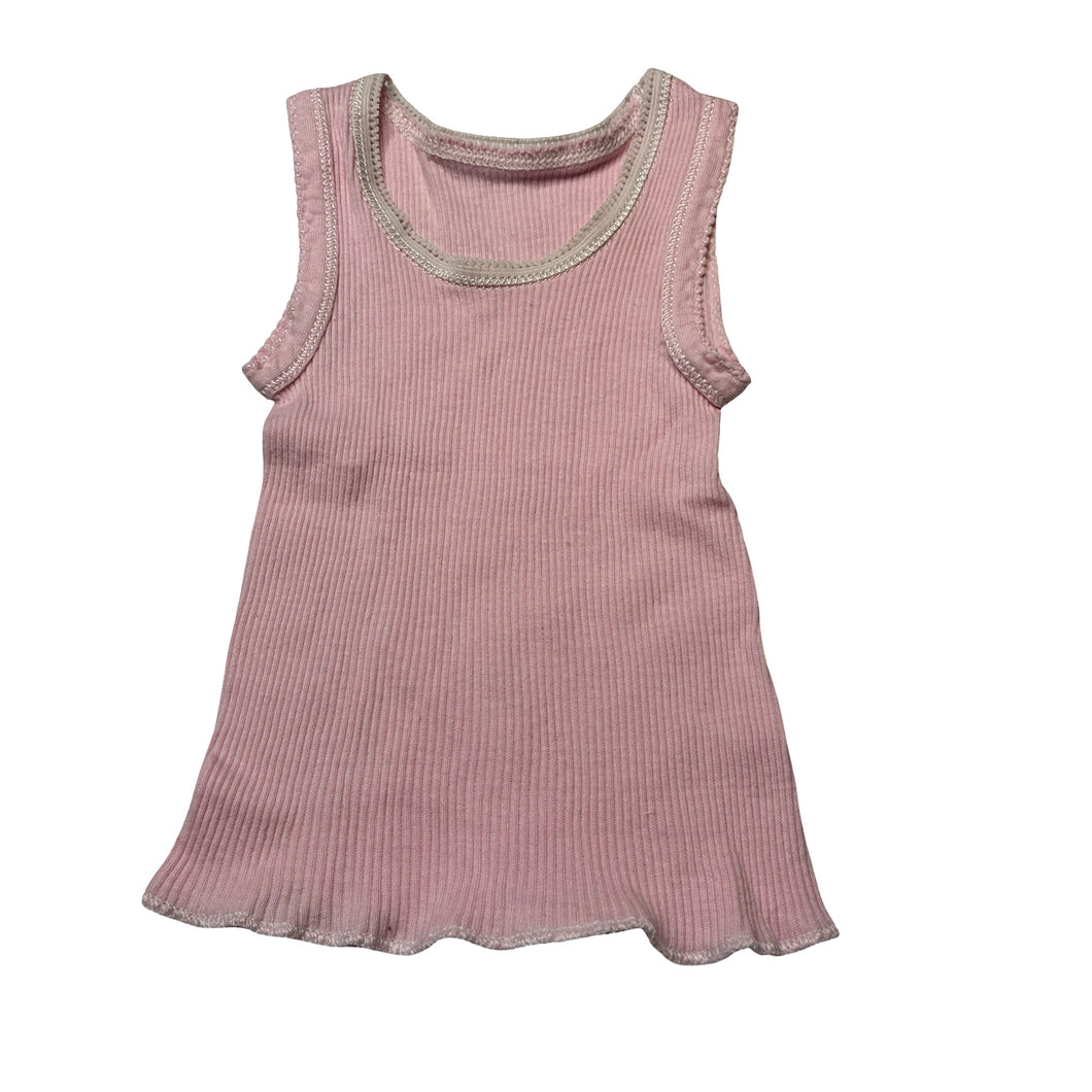 Girls BABY STEPS, ribbed cotton singlet top, EUC, size 0000,  