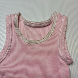 Girls BABY STEPS, ribbed cotton singlet top, EUC, size 0000,  