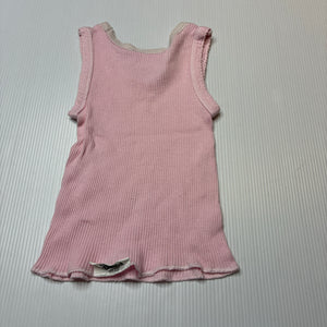 Girls BABY STEPS, ribbed cotton singlet top, EUC, size 0000,  