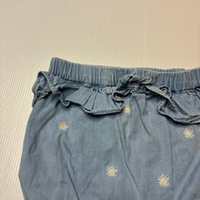 Load image into Gallery viewer, Girls Anko, embroidered chambray cotton shorts, elasticated, GUC, size 2,  