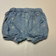 Load image into Gallery viewer, Girls Anko, embroidered chambray cotton shorts, elasticated, GUC, size 2,  