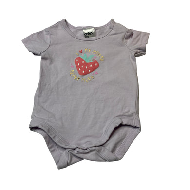 Girls Anko, stretchy bodysuit / romper, small mark left sleeve, FUC, size 000,  