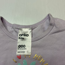 Load image into Gallery viewer, Girls Anko, stretchy bodysuit / romper, small mark left sleeve, FUC, size 000,  