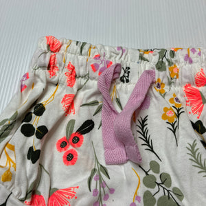 Girls Baby Berry, floral cotton shorts, elasticated, EUC, size 0000,  