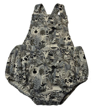 Load image into Gallery viewer, Unisex handmade, cotton romper, jungle animals, EUC, size 2,  
