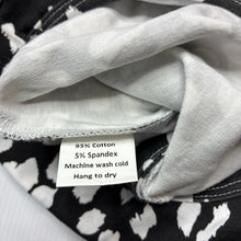 Load image into Gallery viewer, Unisex Duke Of London, black &amp; white stretchy romper, EUC, size 0,  