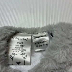 Girls Baby Baby, lined soft feel faux fur vest, EUC, size 0000,  